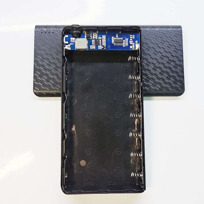 Durable Dual USB Output DIY 20000mah 7x18650 Battery Case DC Output 9V/12V Plastic Charging Box Non-removable Power Bank Shell(without batteries)