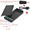 Durable Dual USB Output DIY 20000mah 7x18650 Battery Case DC Output 9V/12V Plastic Charging Box Non-removable Power Bank Shell(without batteries)