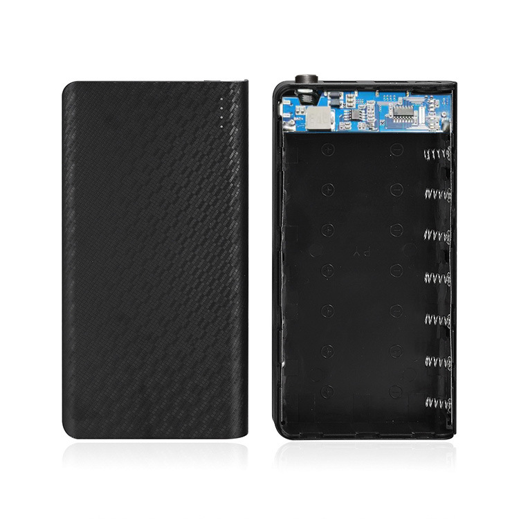 Durable Dual USB Output DIY 20000mah 7x18650 Battery Case DC Output 9V/12V Plastic Charging Box Non-removable Power Bank Shell(without batteries)