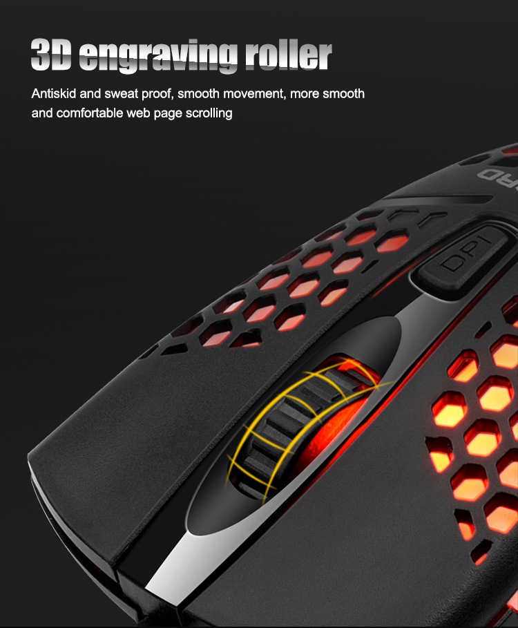 DIVIPARD OP-50 colorful luminous RGB mouse business office aggravated 4D lightweight mouse