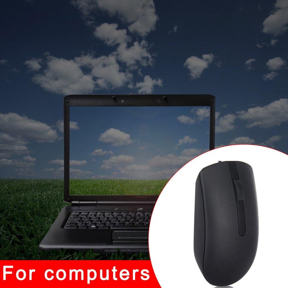 Dell Ms116 Black Accurate Positioning Notebook Computer Plastic Office USB Interface Optical Wired Mouse