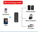 Bluetooth 5.3 Audio Transmitter Receiver 3.5MM AUX Support TF Card With Mic Collar-Clip Wireless Adapter