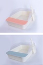 Semi Closed Cats Toilet Durable Anti-splash Plastic Extra Large Cat Litter Box
