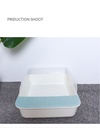 Semi Closed Cats Toilet Durable Anti-splash Plastic Extra Large Cat Litter Box