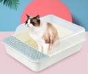Semi Closed Cats Toilet Durable Anti-splash Plastic Extra Large Cat Litter Box