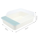 Semi Closed Cats Toilet Durable Anti-splash Plastic Extra Large Cat Litter Box