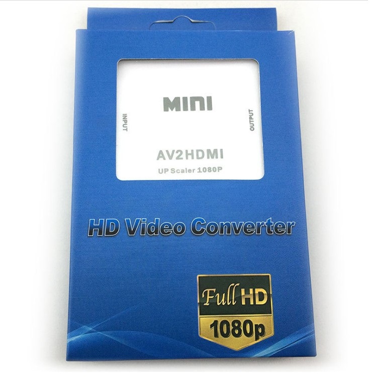 HD 1080P RCA AV To HDMI-compatible Composite Adapter Converter