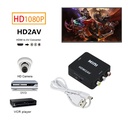 HD 1080P RCA AV To HDMI-compatible Composite Adapter Converter