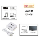 HD 1080P RCA AV To HDMI-compatible Composite Adapter Converter