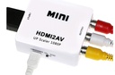 HDMI-compatible TO AV RCA CVSB L/R Video 1080P Scaler Adapter Converter Box HD Video Composite Adapter Support NTSC PAL Output