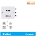 HDMI-compatible TO AV RCA CVSB L/R Video 1080P Scaler Adapter Converter Box HD Video Composite Adapter Support NTSC PAL Output