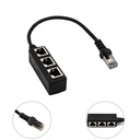 RJ45 1 Male to Three Female Ethernet Splitter Socket Port LAN Ethernet Network Splitter Adapter Cable