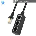 RJ45 1 Male to Three Female Ethernet Splitter Socket Port LAN Ethernet Network Splitter Adapter Cable