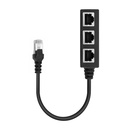 RJ45 1 Male to Three Female Ethernet Splitter Socket Port LAN Ethernet Network Splitter Adapter Cable