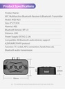 NFC Bluetooth 5.4 Transmitter Receiver SD U Disk RCA 3.5mm AUX Wireless Audio Adapter
