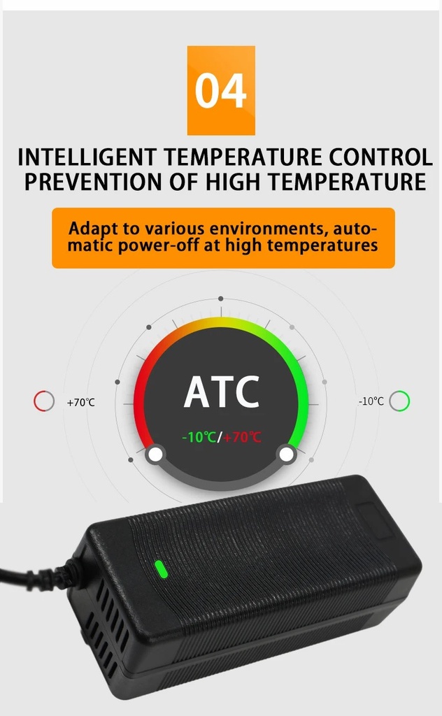 12.6V 5A Lithium Battery Charger for 3S 18650 Li-ion Packs