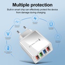 4USB Mobile Phone Charger 3.1A Multi-port Charging Head