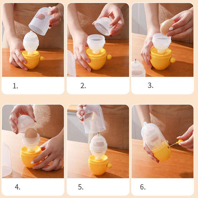 Hand Pull Egg Shaker Creative Mini Whirlwind Puller Blender Golden Egg Maker Egg Yolk Protein Mixer Egg Tool