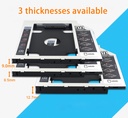 Plastic 9.5 12.7mm HDD Caddy SATA 3.0 Optibay 2.5'' Hard Disk Drive Enclosure SSD Case Box For Laptop CD-ROM DVD-ROM HDD Case