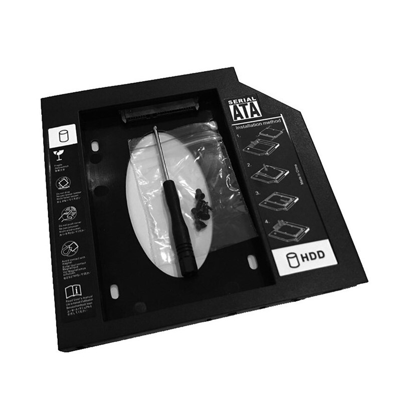 Plastic 9.5 12.7mm HDD Caddy SATA 3.0 Optibay 2.5'' Hard Disk Drive Enclosure SSD Case Box For Laptop CD-ROM DVD-ROM HDD Case