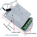 433MHz Rf Universal Remote Control 10A Relay Controller AC 220V 2CH Receiver and Transmitter for AC Motor Light Garage Gate Door