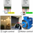 433MHz Rf Universal Remote Control 10A Relay Controller AC 220V 2CH Receiver and Transmitter for AC Motor Light Garage Gate Door