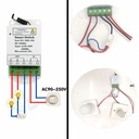 433MHz Rf Universal Remote Control 10A Relay Controller AC 220V 2CH Receiver and Transmitter for AC Motor Light Garage Gate Door
