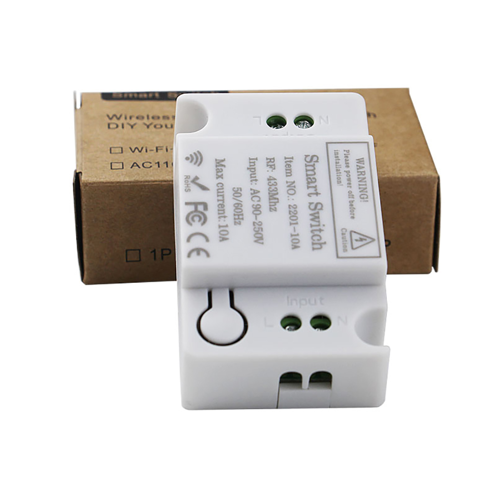 433MHz Universal Wireless RF Remote Control Fan Lamp Light Switch 10A Relay Output RF AC 220V 1CH Receiver Module Transmitter