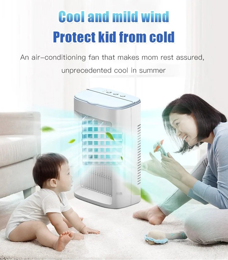 Multifunction Mini Fan USB Electric Air Cooler Water Spray Mist 3 Gear Speed Air Cooling Fan Humidifier