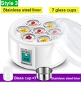 1.5L Yogurt Maker with 7 Glass Ferment Jars Automatic Yogurt Machine Household DIY Automatic Yogurt Tools Kitchen Appliance 220V 1.5L Yogurt Maker with 7 Glass Ferment Jars Automatic Yogurt Machine Household DIY Automatic Yogurt Tools Kitchen Appliance 2