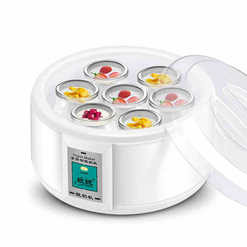 1.5L Yogurt Maker with 7 Glass Ferment Jars Automatic Yogurt Machine Household DIY Automatic Yogurt Tools Kitchen Appliance 220V 1.5L Yogurt Maker with 7 Glass Ferment Jars Automatic Yogurt Machine Household DIY Automatic Yogurt Tools Kitchen Appliance 2