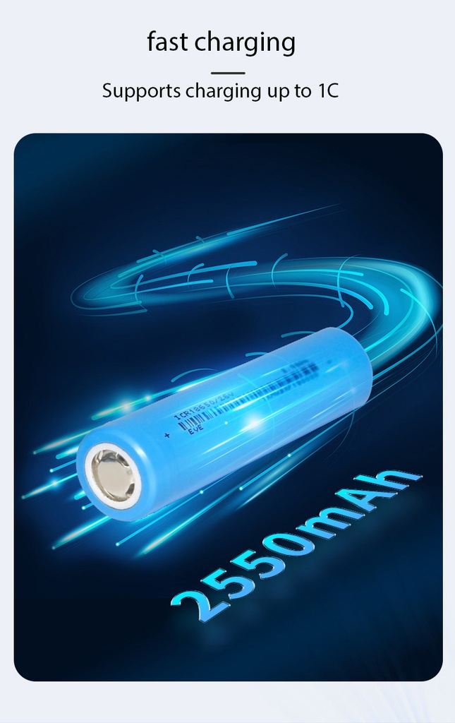 EVE Lithium Energy 18650 lithium battery 3.6V 2550mah