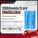 EVE Lithium Energy 18650 lithium battery 3.6V 2550mah