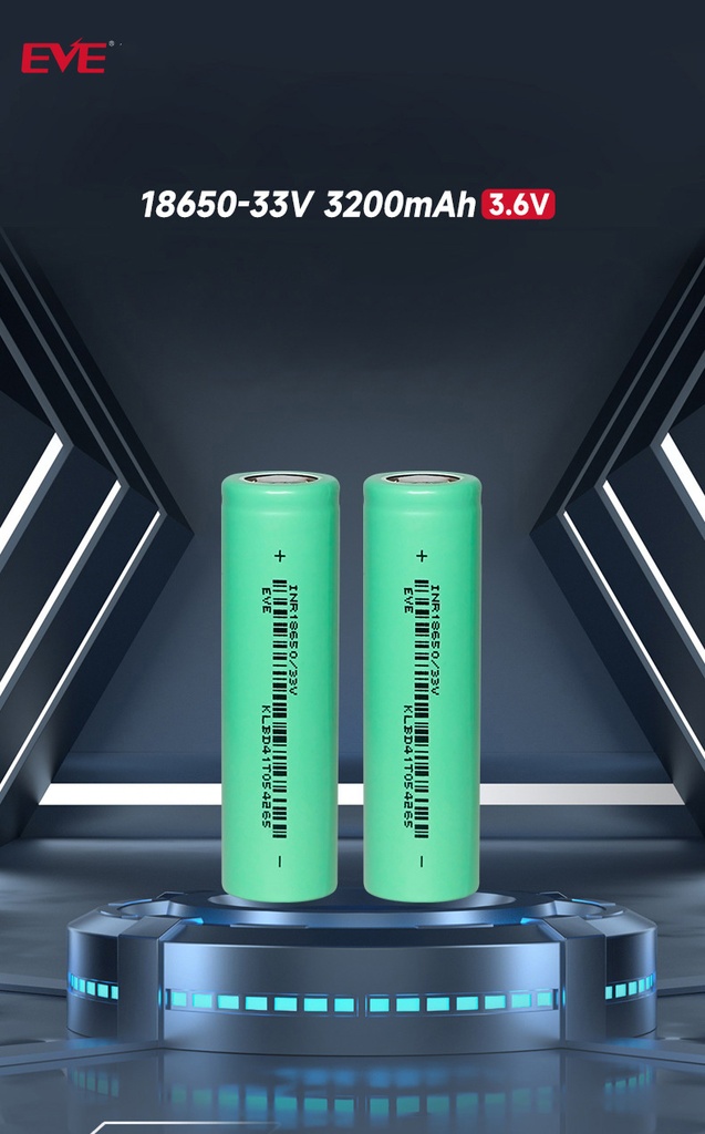 EVE Lithium Energy 18650 lithium battery 3.6V 3200mah