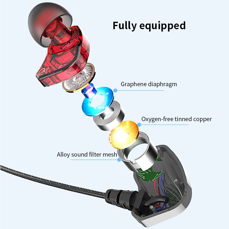 S2000 3.5mm Wired Headset Stereo Earbud Headphones With Mic