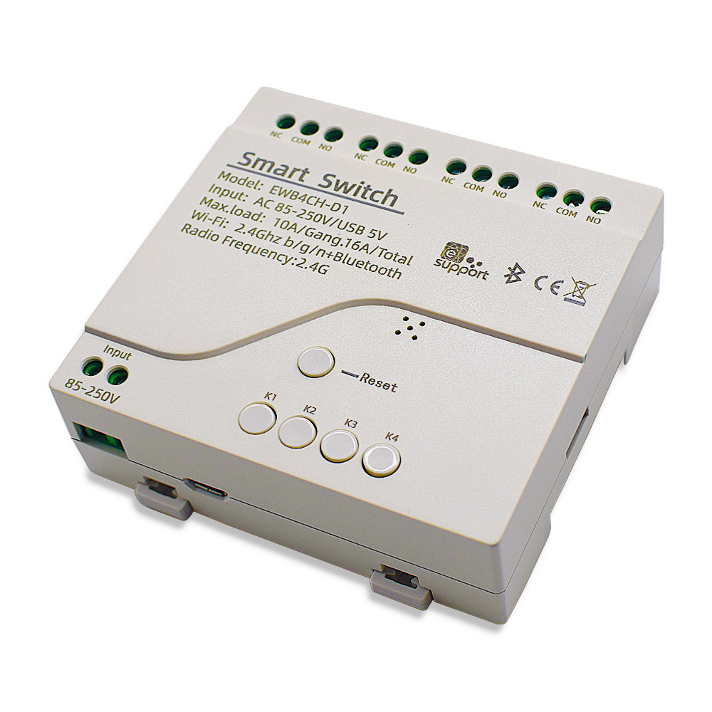eWeLink Smart WIFI Bluetooth Relay Module On Off Controller 4CH 5V 85-220V 2.4G Remote Control Light Switch Smart Home