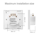 Tuya APP Three-way 10A WiFi smart rocker key switch smart WiFi wall key switch