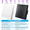 Tuya APP Three-way 10A WiFi smart rocker key switch smart WiFi wall key switch