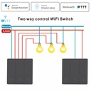 Tuya APP Three-way 10A WiFi smart rocker key switch smart WiFi wall key switch