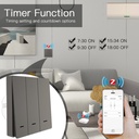 Tuya APP Three-way 10A WiFi smart rocker key switch smart WiFi wall key switch