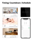 Tuya WiFi Wall Touch Switch ,RF 433MHz,Tempered Crystal Glass Panel,3 Way Support Alexa Light Switch
