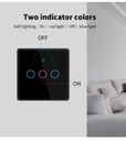 Tuya WiFi Wall Touch Switch ,RF 433MHz,Tempered Crystal Glass Panel,3 Way Support Alexa Light Switch