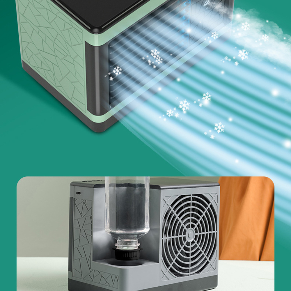 Mini air cooler office desktop portable humidification spray air cooler home office air cooling fan