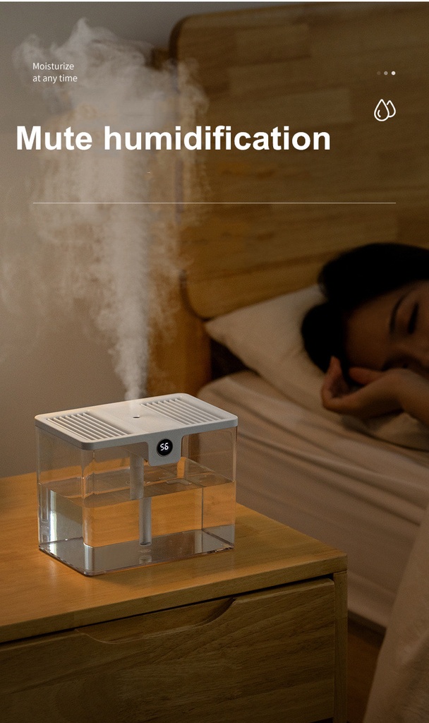 1500ML Electric Humidifier Aroma Air Diffuser Ultra-quiet USB Large Capacity Fogger Humidifiers With Humidity Display
