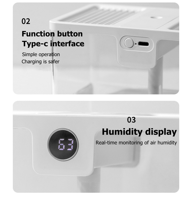1500ML Electric Humidifier Aroma Air Diffuser Ultra-quiet USB Large Capacity Fogger Humidifiers With Humidity Display