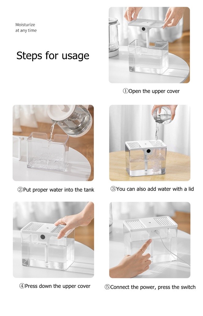 1500ML Electric Humidifier Aroma Air Diffuser Ultra-quiet USB Large Capacity Fogger Humidifiers With Humidity Display