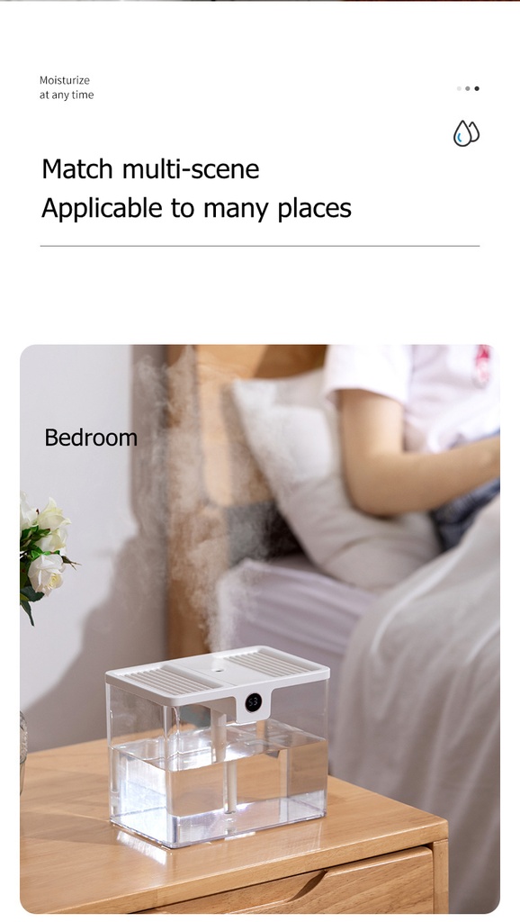 1500ML Electric Humidifier Aroma Air Diffuser Ultra-quiet USB Large Capacity Fogger Humidifiers With Humidity Display