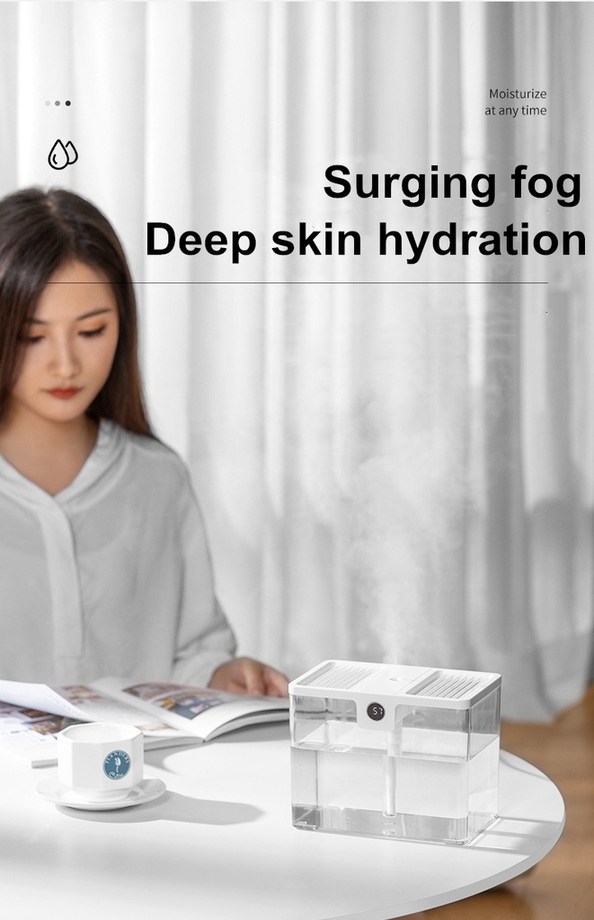 1500ML Electric Humidifier Aroma Air Diffuser Ultra-quiet USB Large Capacity Fogger Humidifiers With Humidity Display
