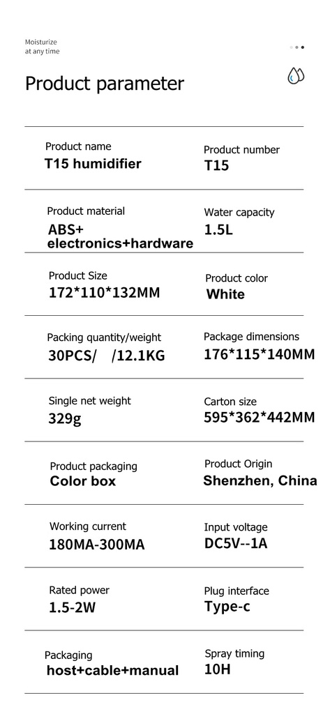 1500ML Electric Humidifier Aroma Air Diffuser Ultra-quiet USB Large Capacity Fogger Humidifiers With Humidity Display