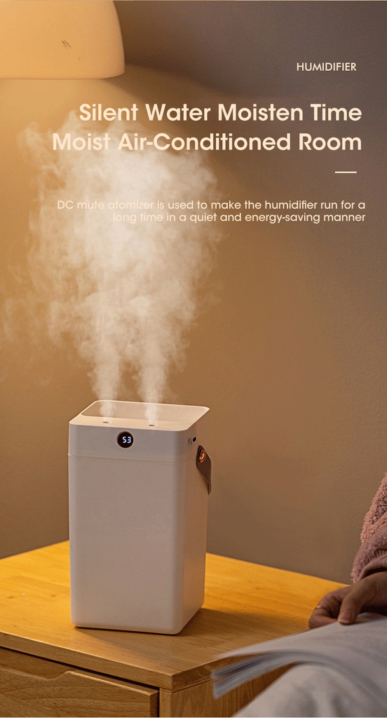 Air Humidifier Dual Spray Digital Display 3L Home Mute Diffuser Humidifier Usb Aromatherapy Office Bedroom Spray Atomizer